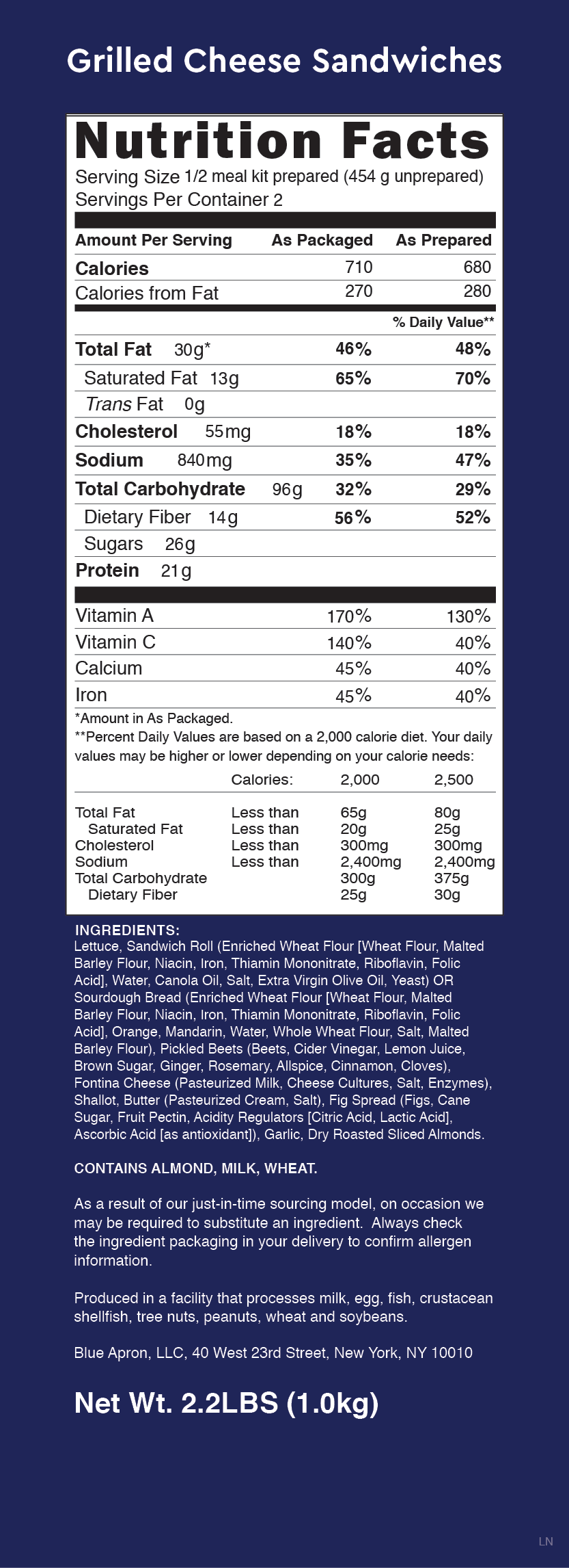 Nutrition Label