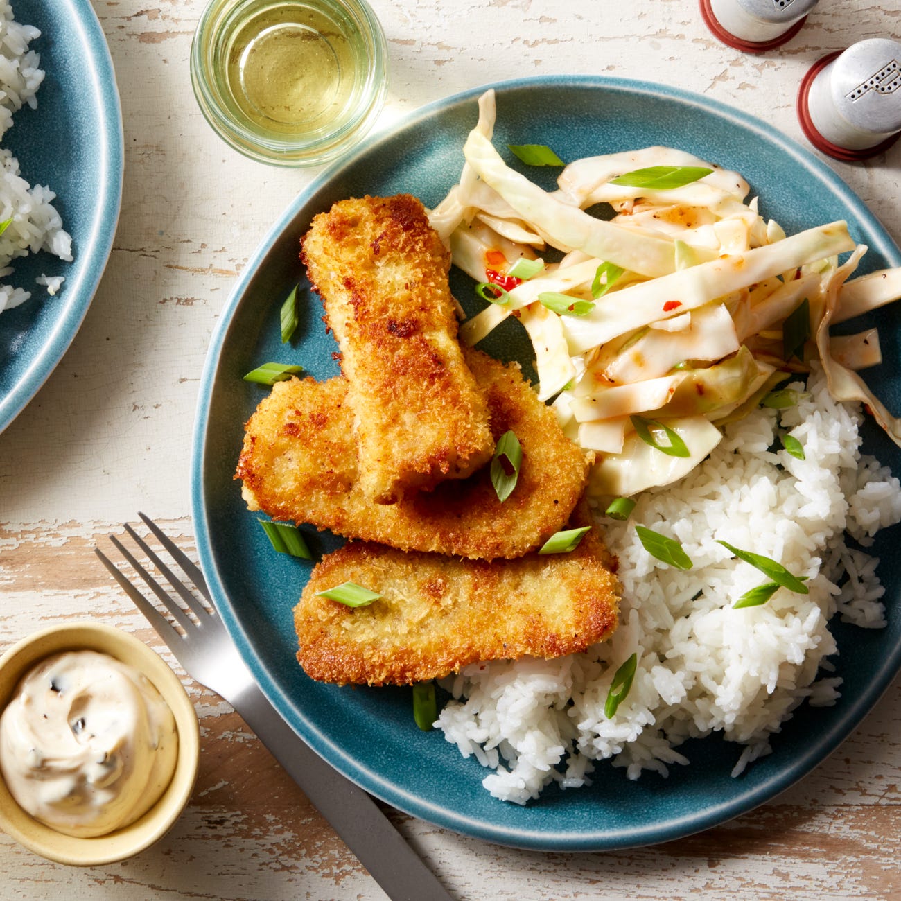 Recipe KatsuStyle Wild Alaskan Pollock with Cabbage Slaw & Rice