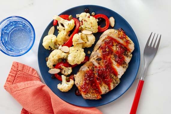 Calabrian Honey Pork Chops with Sicilian-Style Cauliflower-image