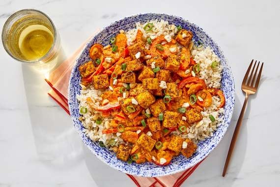 Baked Tofu & Creamy Cashew Korma with Carrots & Bell Pepper-image