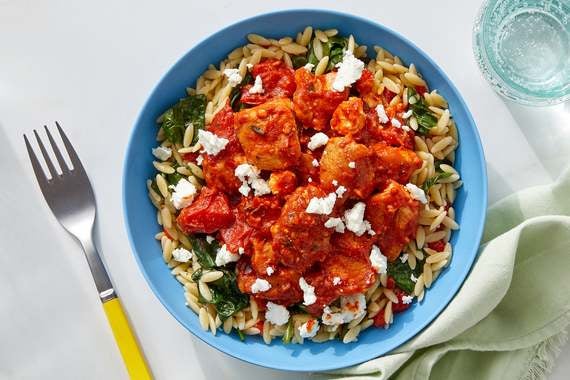 Oregano Chicken & Orzo with Fresh Tomato Sauce, Spinach & Feta-image
