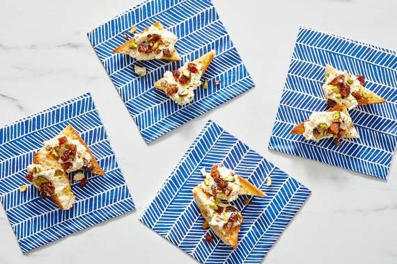 Ricotta Crostini with Pistachios & Dates-image