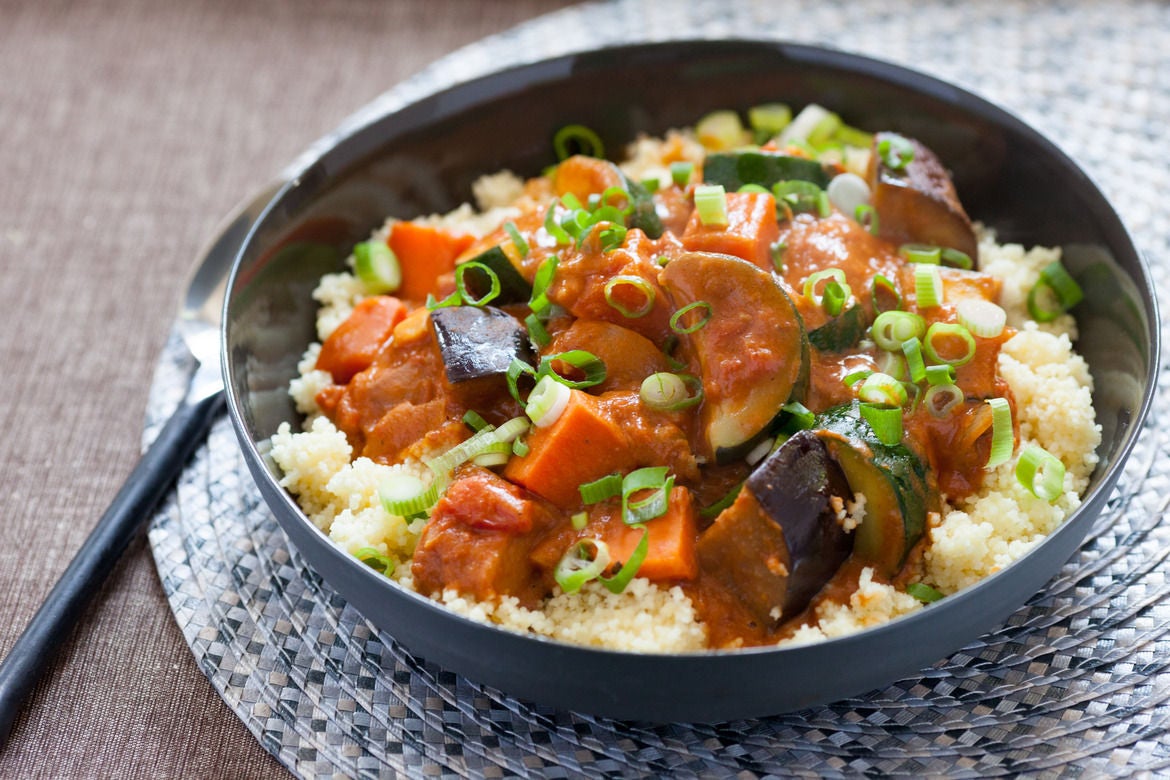 Recipe: West African Vegetable & Peanut Stew over Couscous - Blue Apron