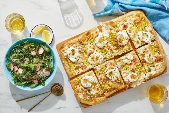 Hot Truffle Honey Pizza with Sweet Corn & Ricotta-image