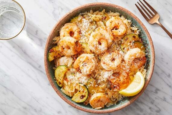 Calabrian Shrimp & Orzo with Zucchini & Parmesan-image