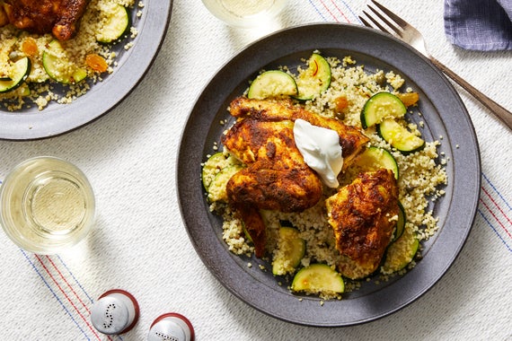 Ras El Hanout-Spiced Chicken with Zucchini & Saffron Couscous-image