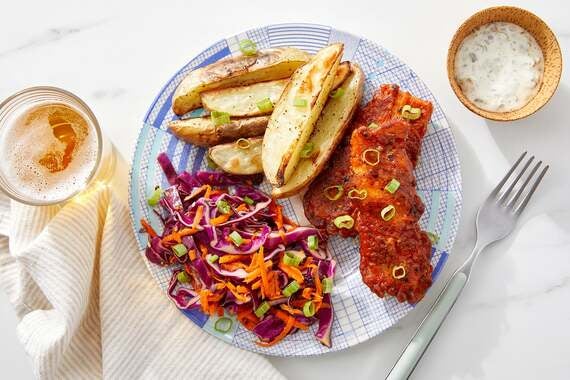 Tempura Fish & Chips with Ponzu-Sesame Slaw & Yuzu Mayo-image