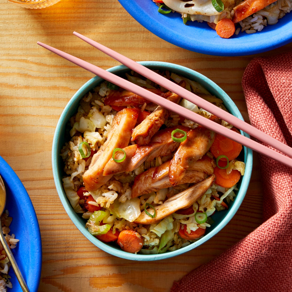 Recipe Sweet Chili & HoisinGlazed Chicken Thighs with Vegetable Fried