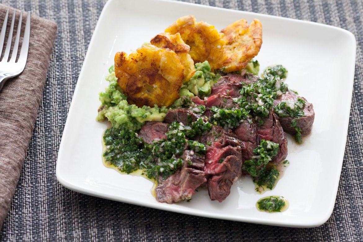 Recipe Hanger Steak with Salsa Verde & Plantains Blue Apron