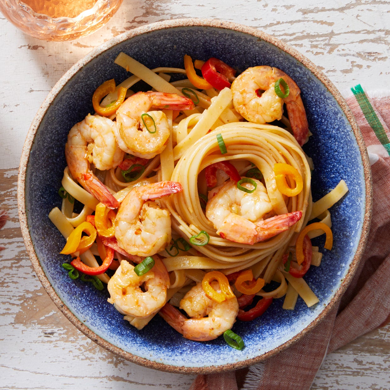 Recipe Zesty Shrimp & Fettuccine with Calabrian Chile & Sweet Peppers