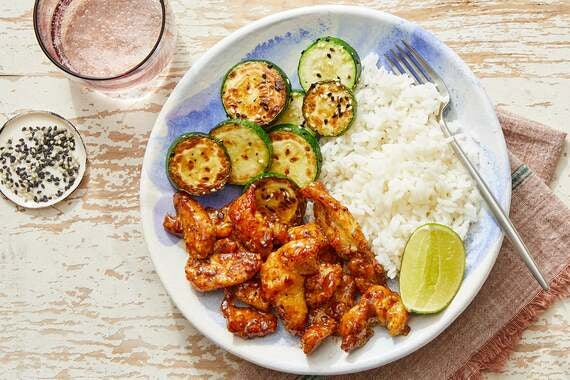 Sichuan Crispy Chicken with Lime Rice & Sesame Zucchini-image