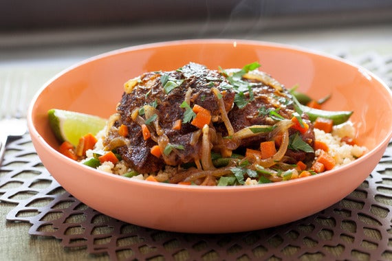 Ethiopian Berbere Chicken Thighs with Green Beans & Parsley-Lime Couscous-image