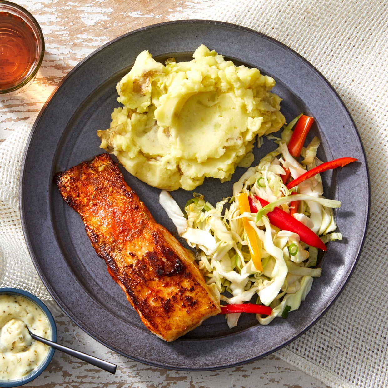 Recipe Southern Spiced Fish & Tartar Sauce with Buttermilk Mashed