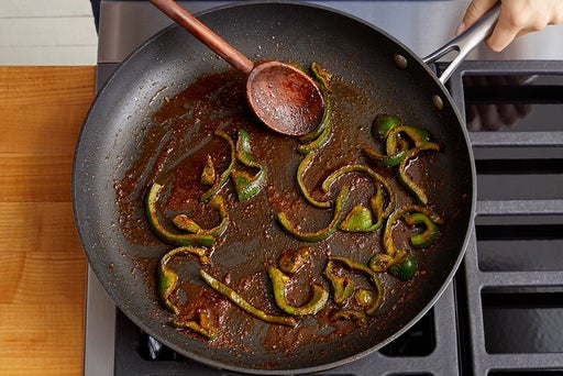 Cook the peppers & make the filling