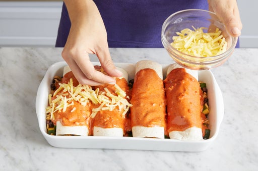 Assemble the enchiladas