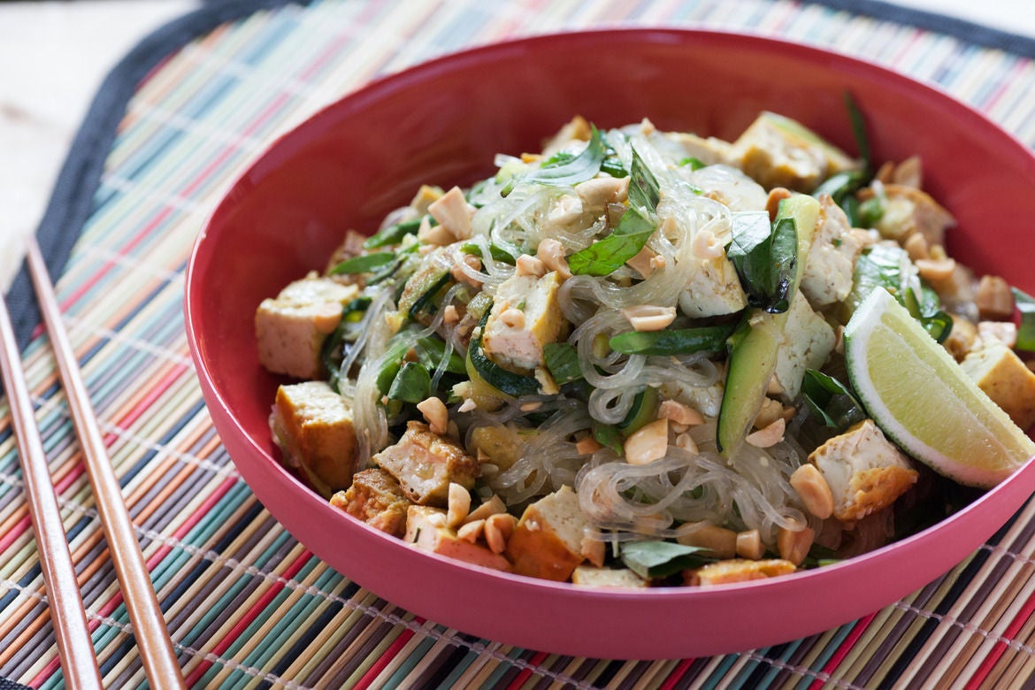 Recipe CurryRoasted Tofu with Chinese Long Beans & Cellophane Noodles