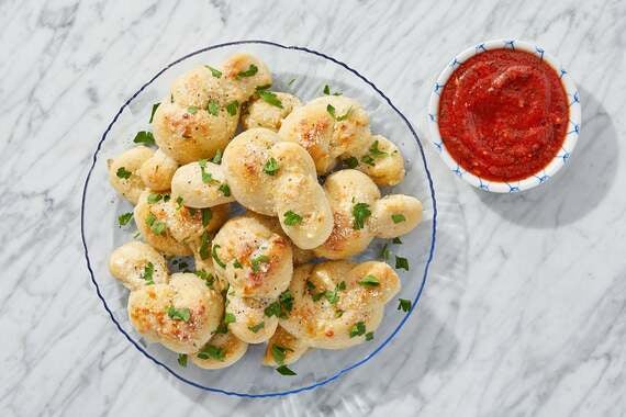 Parmesan Knots with Parsley & Tomato Sauce-image