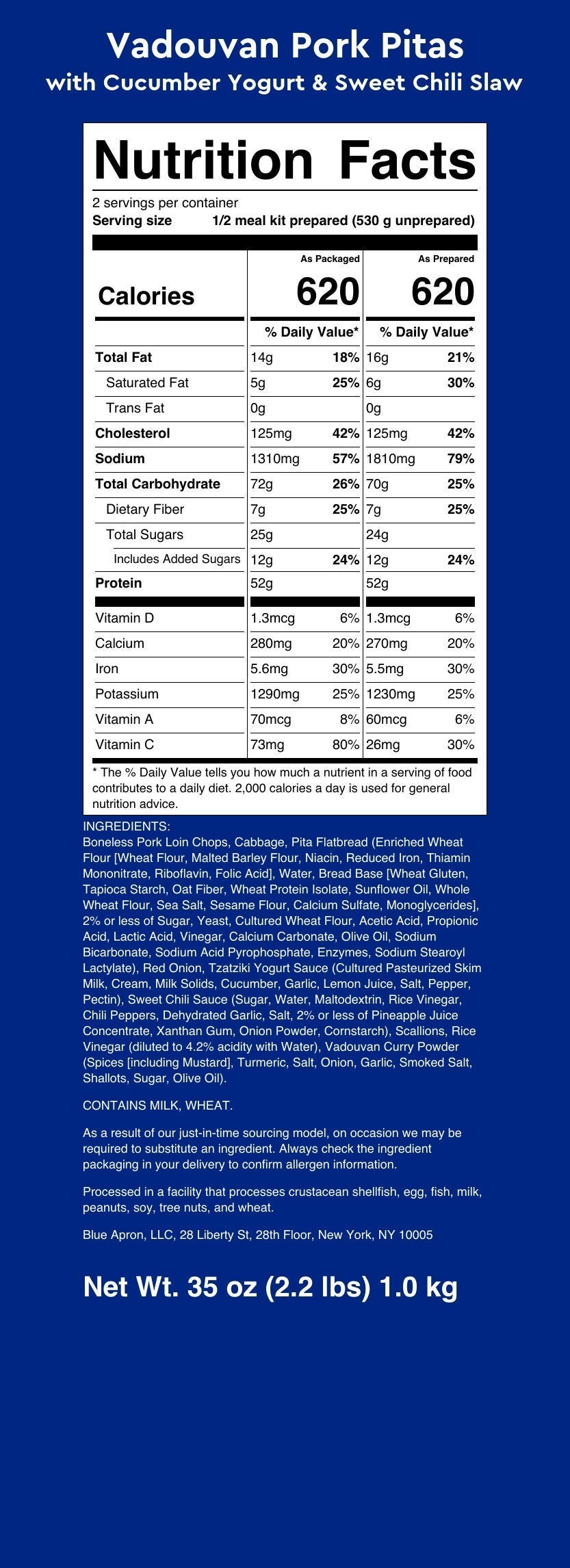Recipe Vadouvan Beef Pitas with Cucumber Yogurt & Sweet Chili Slaw