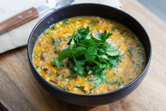 Lamb & Butternut Squash Soup with Spinach & Barley-image