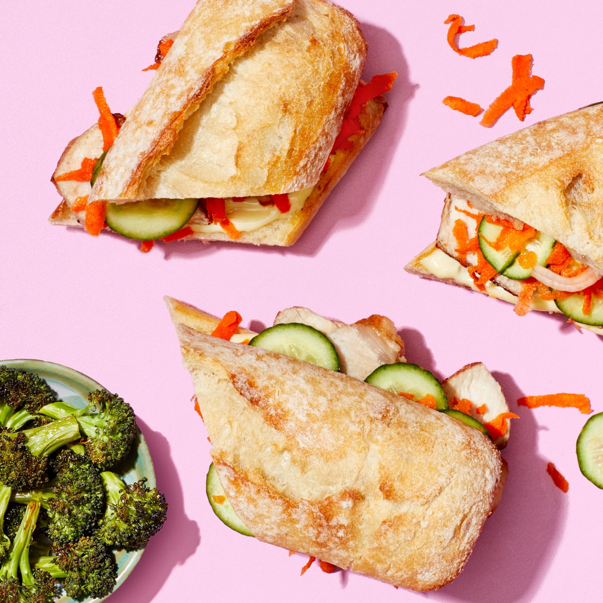 Chrissy Teigen S Pork Banh Mi With Quick Pickles Roasted Broccoli Food Box Recipes Com