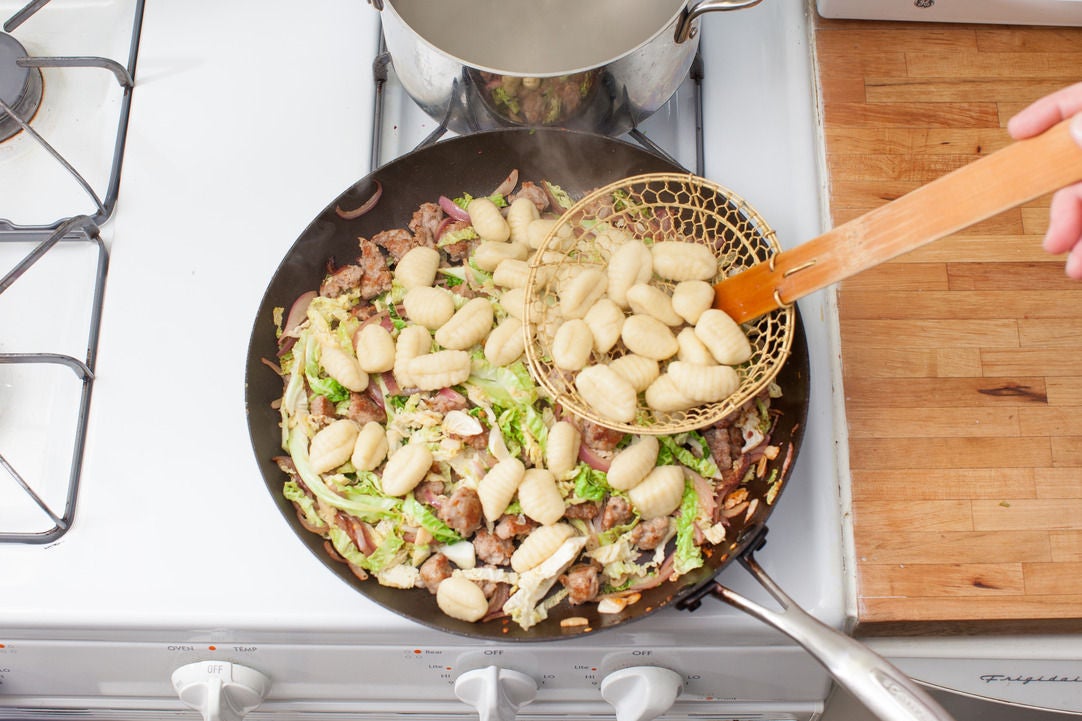 Recipe Gnocchi with Sausage and Savoy Cabbage Blue Apron