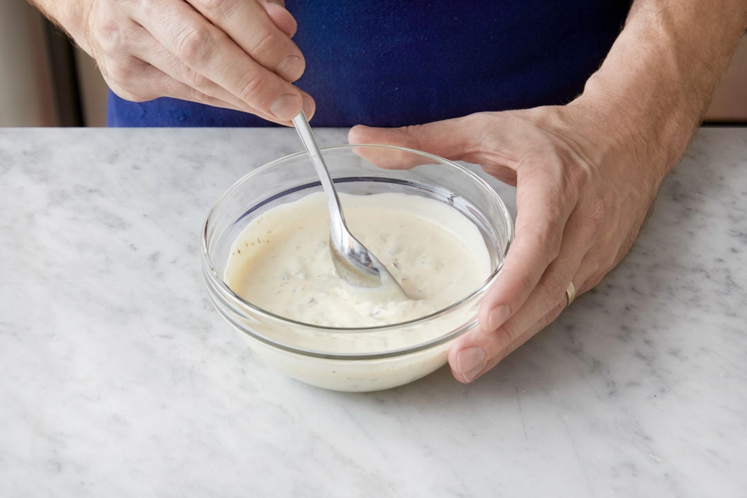 with garlic mashed potatoes & tartar sauce