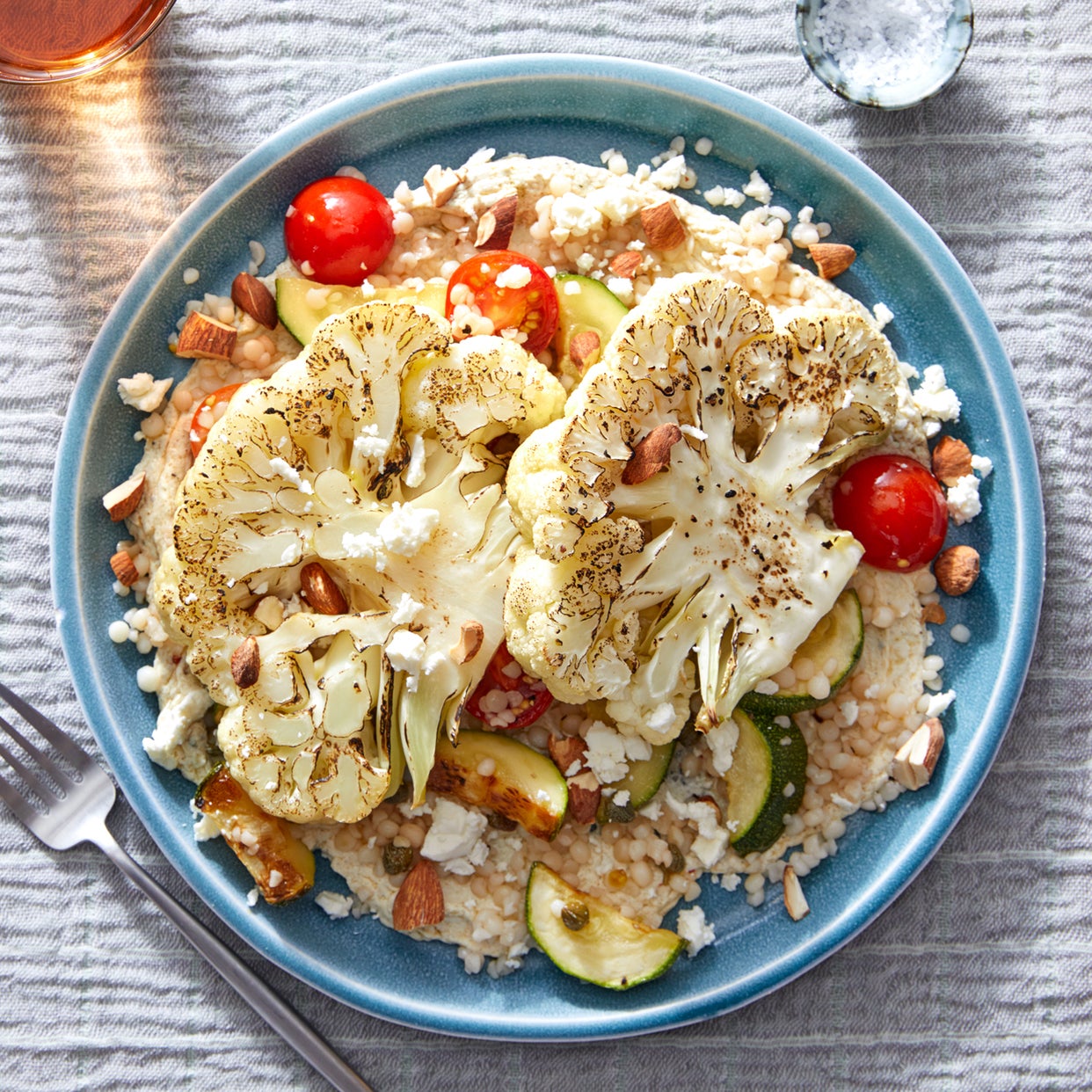 Recipe Middle EasternStyle Cauliflower & Couscous with Zucchini