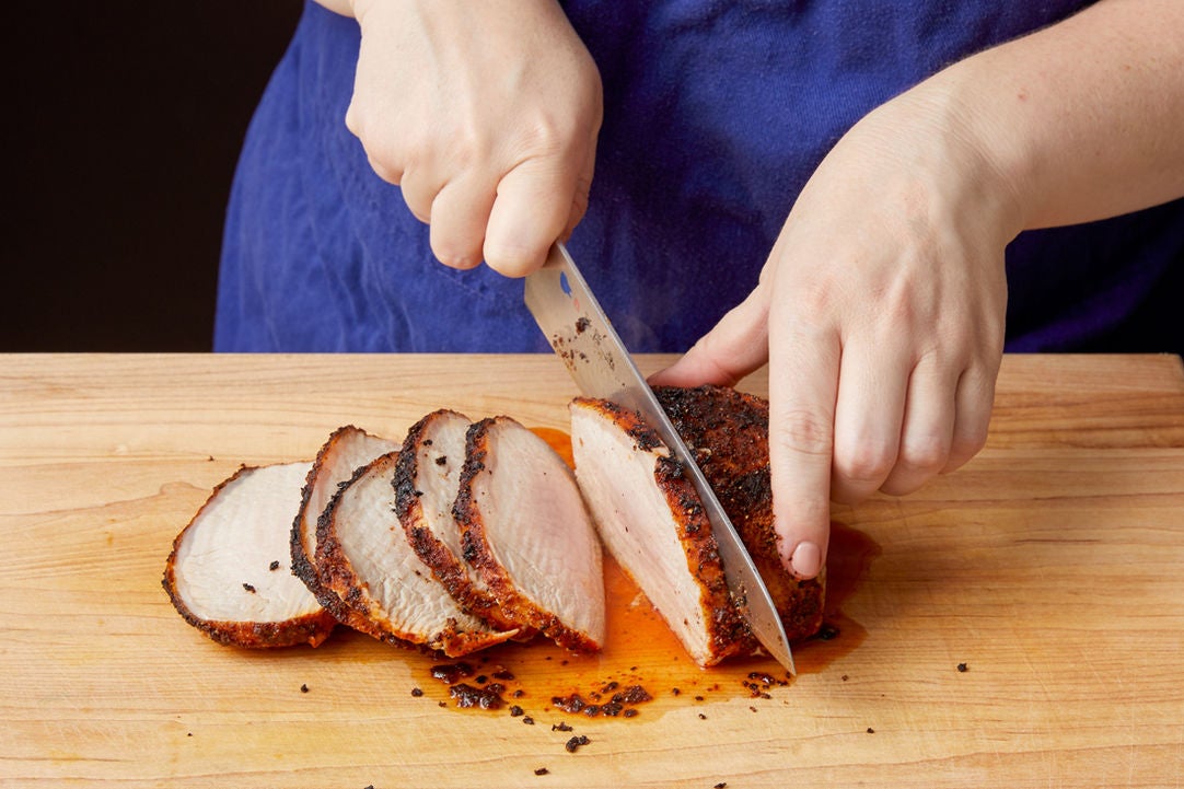 slice the pork & serve your dish