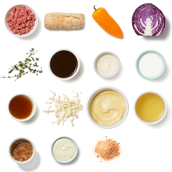 Recipe French Dip Burgers with Buttermilk Ranch Slaw Blue Apron