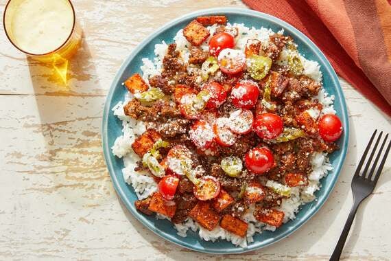 Guajillo Beef & Rice Bowls with Fresh Tomato Salsa & Lime Mayo-image