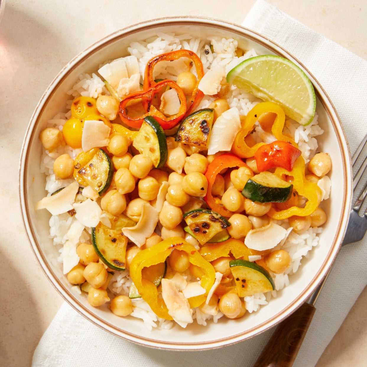 Recipe Chickpea Coconut Curry with Sweet Peppers & Rice Blue Apron