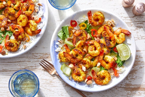 Vadouvan Shrimp & Sweet Chili Sauce with Aromatic Rice & Almonds-image
