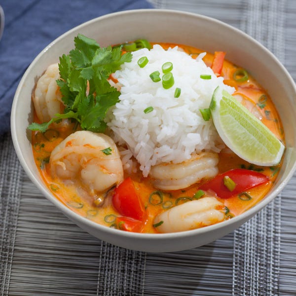 Recipe Thai Shrimp Soup with Coconut, Lemongrass & Red Curry Blue Apron