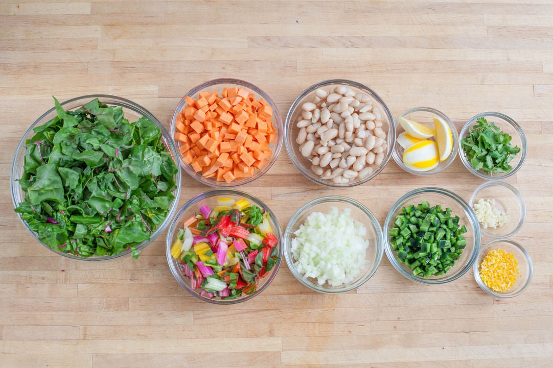 Recipe White Chili with Meyer Lemon, Rainbow Chard & Tricolor Quinoa