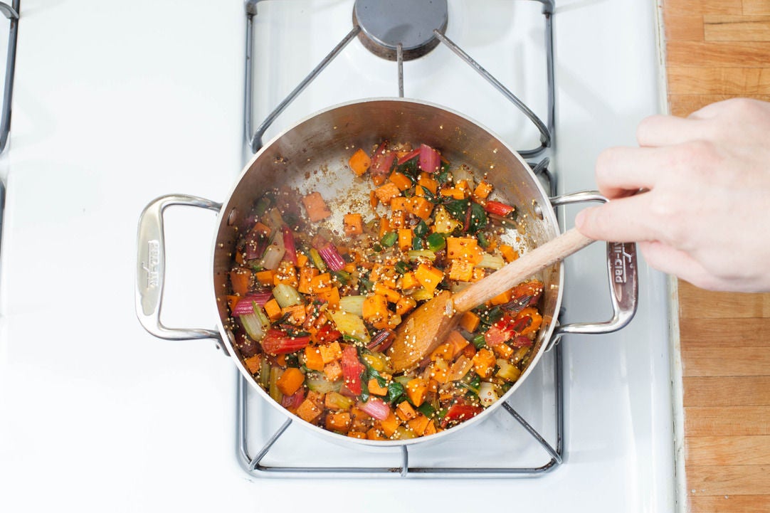 Recipe White Chili with Meyer Lemon, Rainbow Chard & Tricolor Quinoa