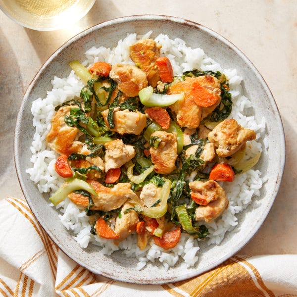 Recipe Sweet & Savory Sesame Chicken with Vegetables & Jasmine Rice