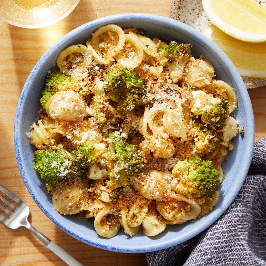 Recipe Roasted Cauliflower & Orecchiette with Garlic Breadcrumbs