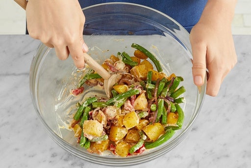 Make the potato salad & serve your dish