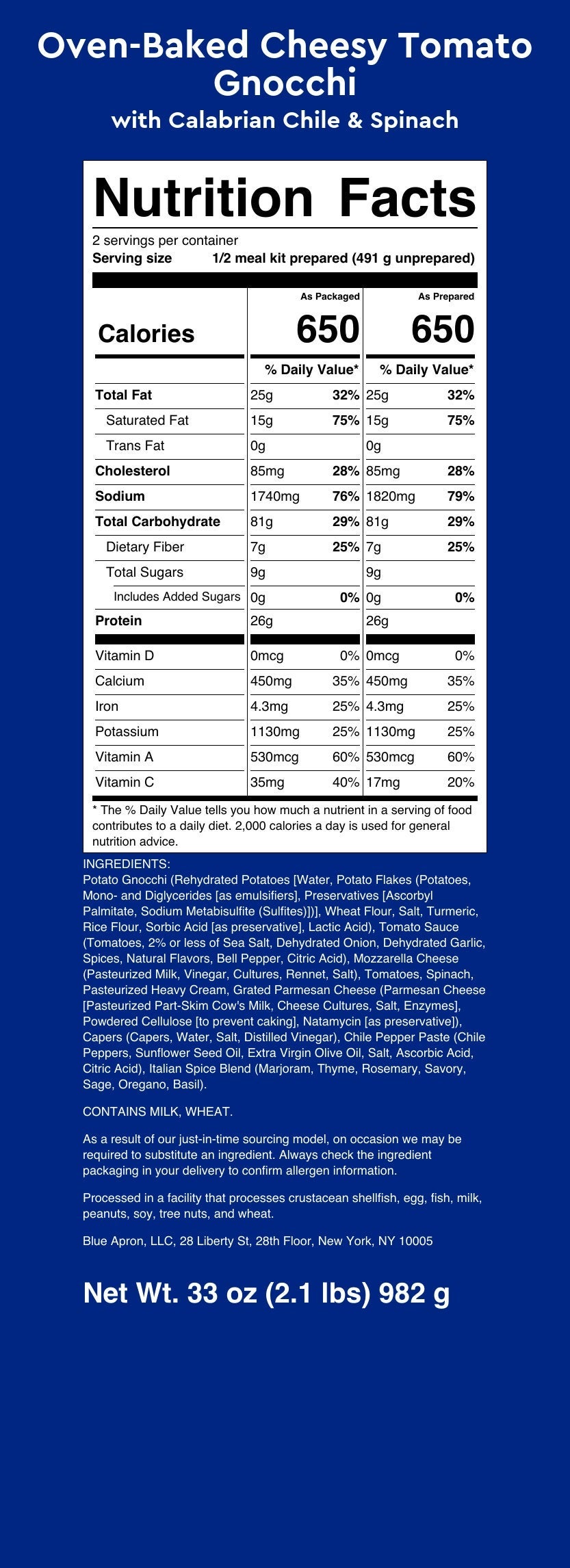 Recipe OvenBaked Cheesy Tomato Gnocchi with Calabrian Chile & Spinach