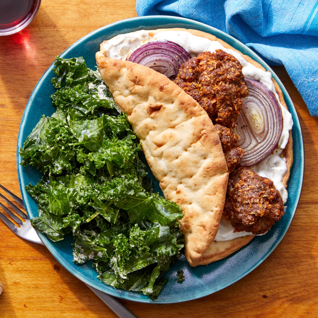 OvenBaked Meatball Pitas