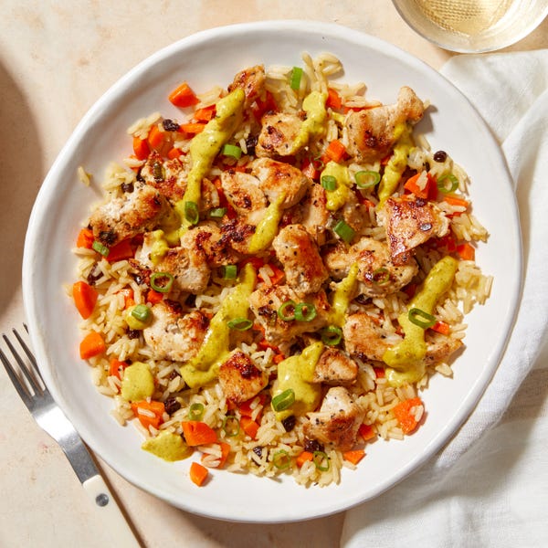 Recipe Chicken Curry Mustard With Carrot Currant Rice Blue