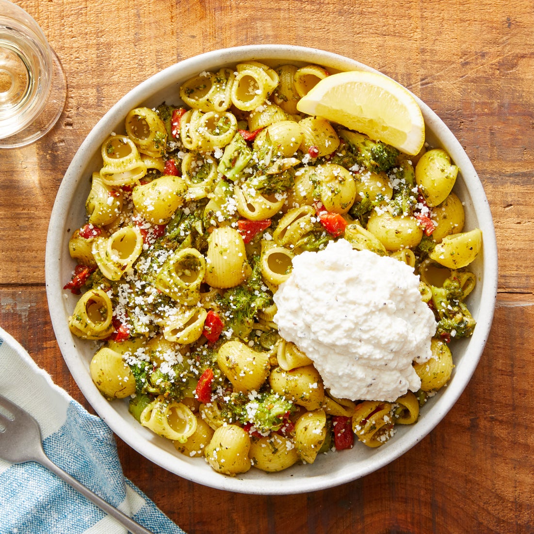 Recipe: Pesto Pasta with Broccoli & Lemon Ricotta - Blue Apron