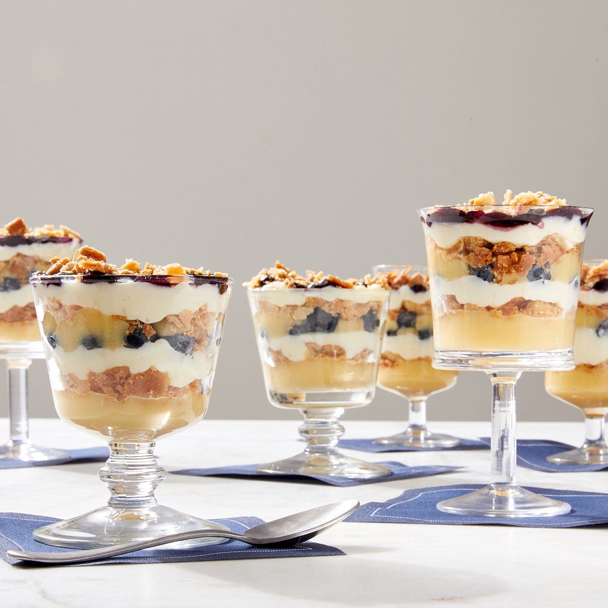 Recipe Mini LemonBlueberry Pie Trifles with Pastry Cream Blue Apron