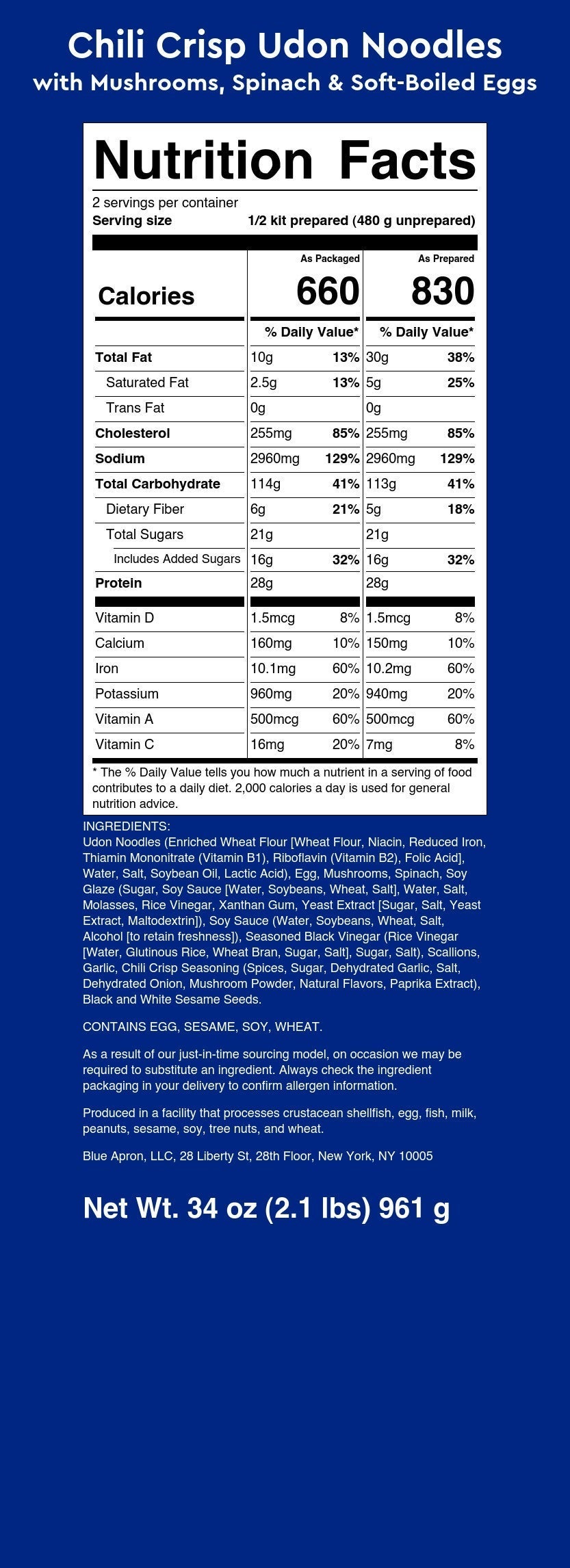 Recipe Chili Crisp Udon Noodles with Mushrooms, Spinach & SoftBoiled