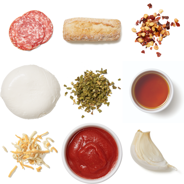 Recipe French Bread Pizzas with Hot Honey & Soppressata Blue Apron