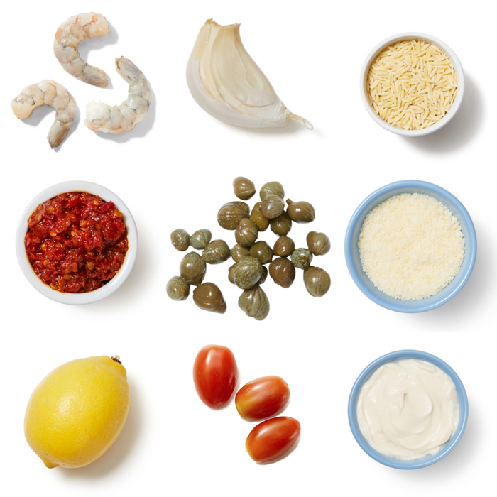 Recipe Calabrian Shrimp & Orzo with Tomatoes & Parmesan Blue Apron