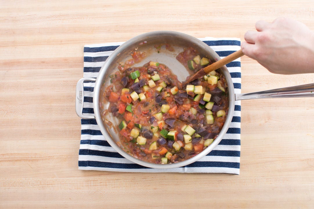 Recipe Summer Ciambotta with Purple Potatoes & Farro Blue Apron