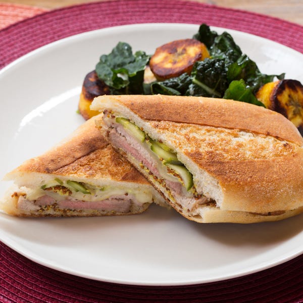 Recipe Cuban Sandwiches with Sweet Plantain & Kale Salad Blue Apron