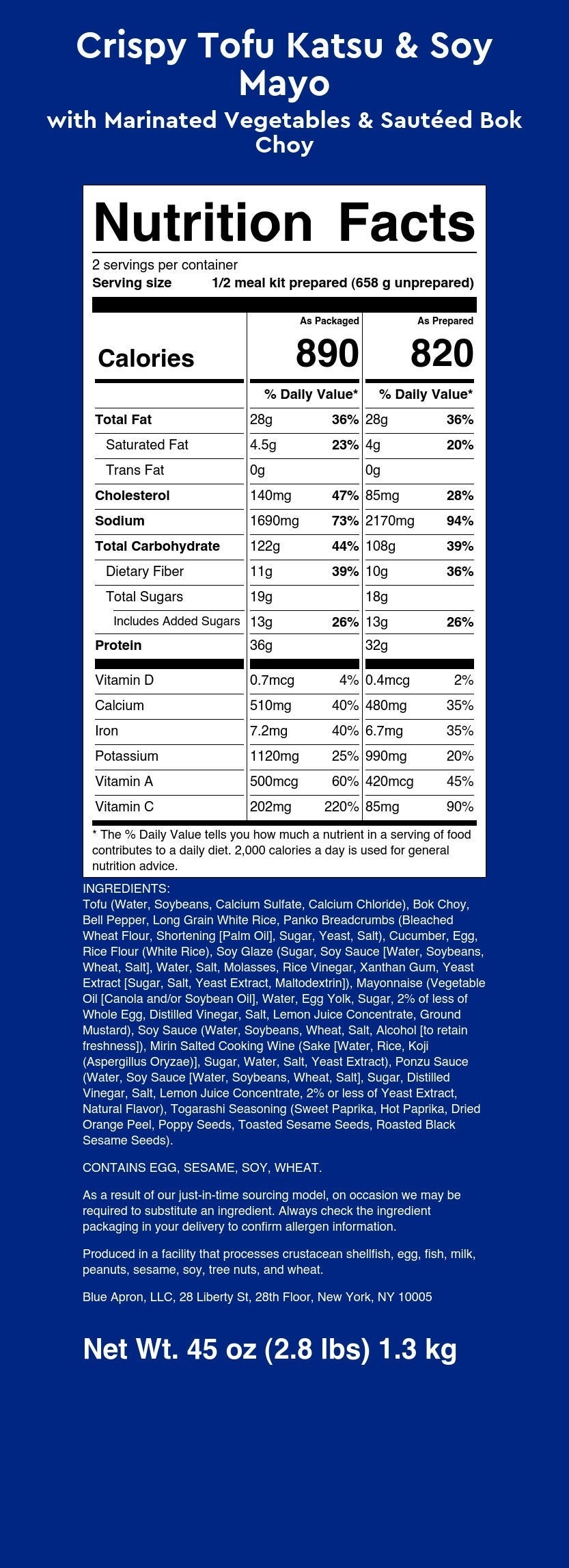Recipe Crispy Tofu Katsu & Soy Mayo with Marinated Vegetables