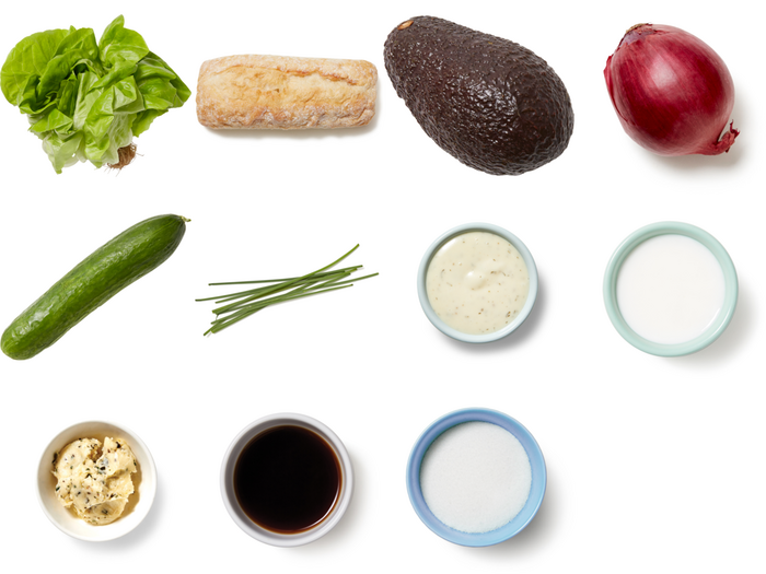 Recipe Avocado & Buttermilk Ranch Salad with GarlicHerb Croutons